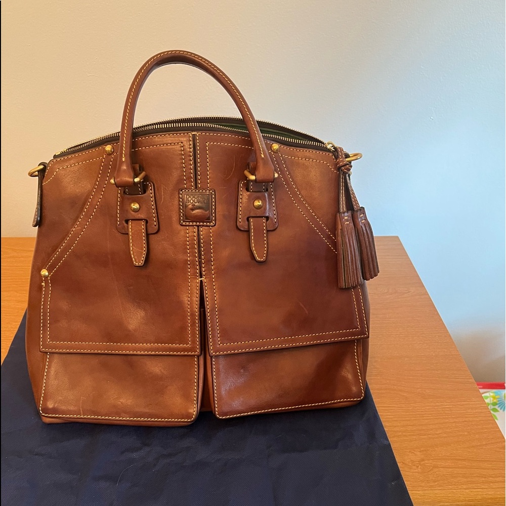 Dooney & Bourke Florentine Clayton Satchel in Chestnut